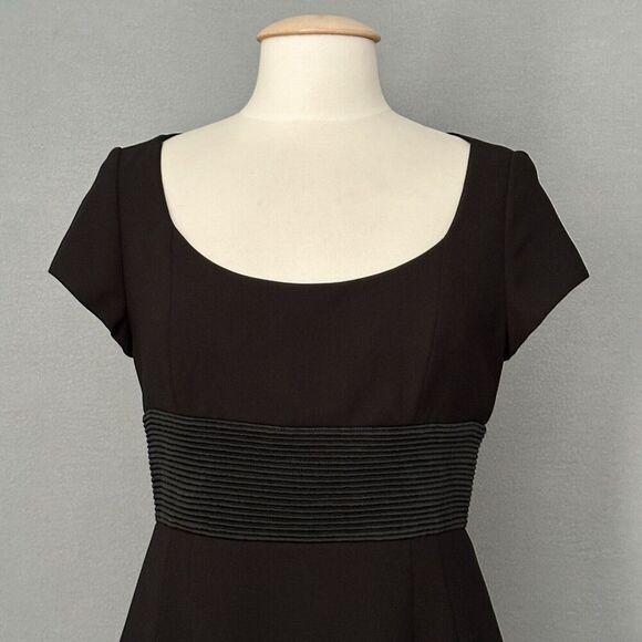 Carmen Marc Valvo Womens Dress 8 Black High Waist Sheath LBD Event Occasion - Picture 2 of 14